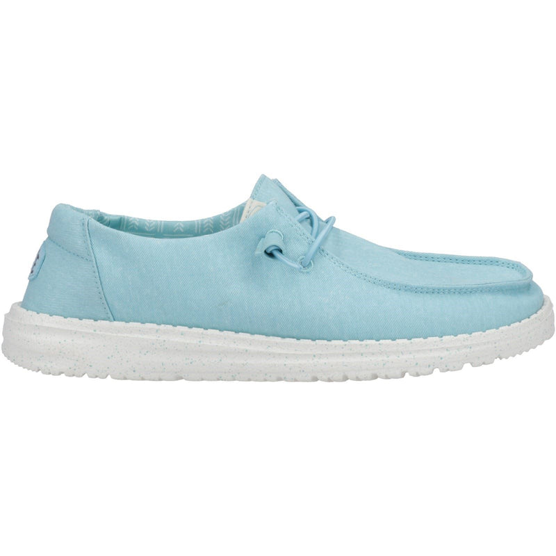 HEYDUDE Wendy Canvas 100% Cotton Women's Turquoise Loafers