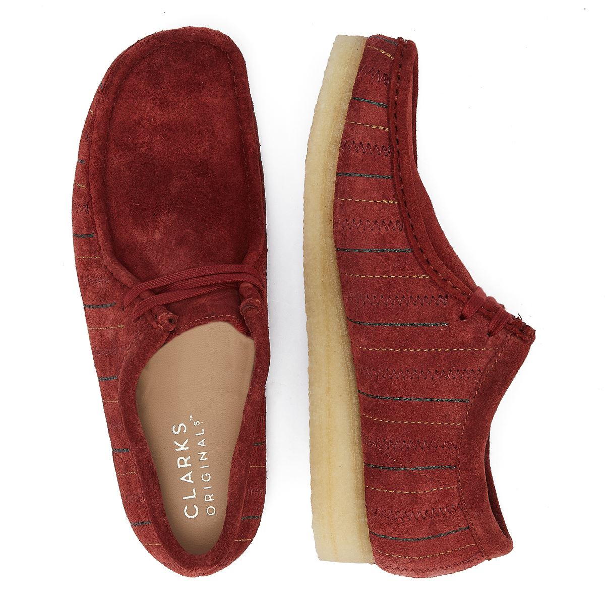 Burgundy wallabees outlet