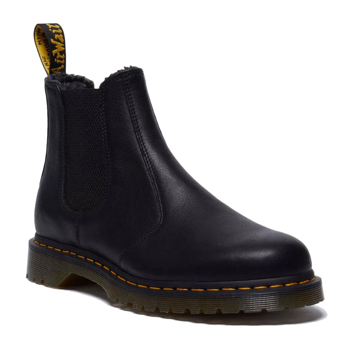 Dr. Martens 2976 WL Grizzly Leather Black Boots