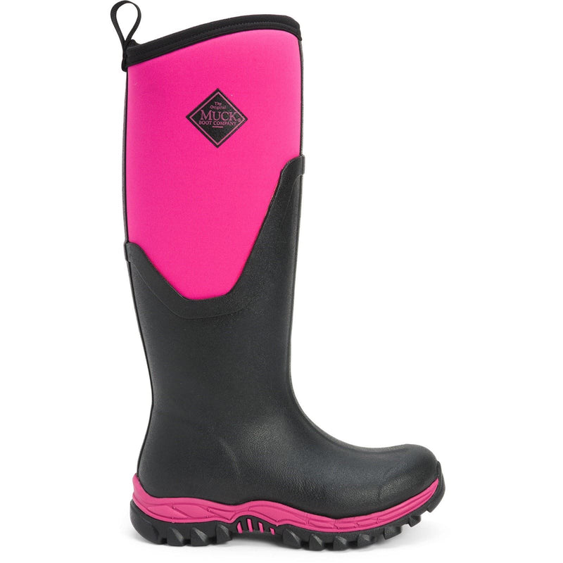 Muck Boots Arctic Sport II Tall Rubber Black/Pink Wellington Boots