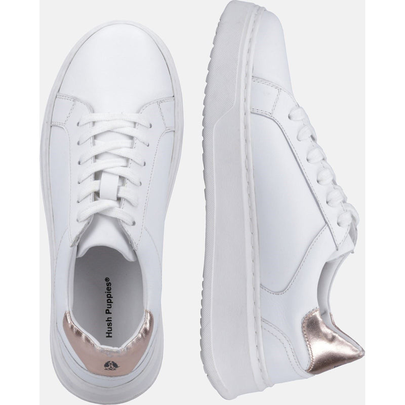 Hush Puppies Camille Leather Women's White Trainers