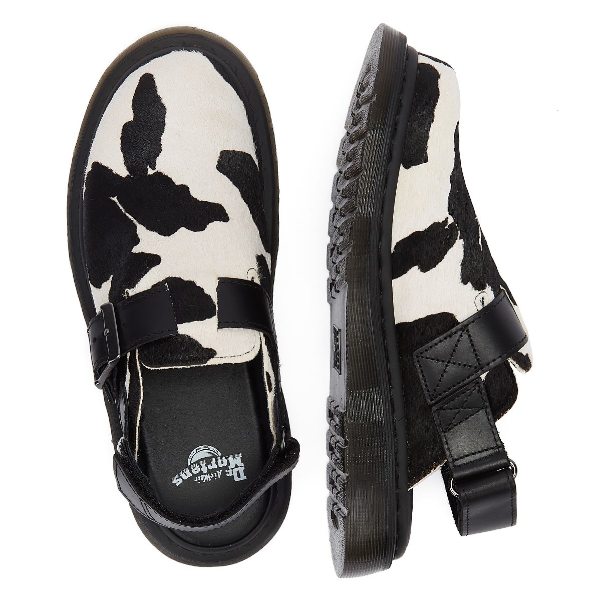 Dr martens cow online print sandals