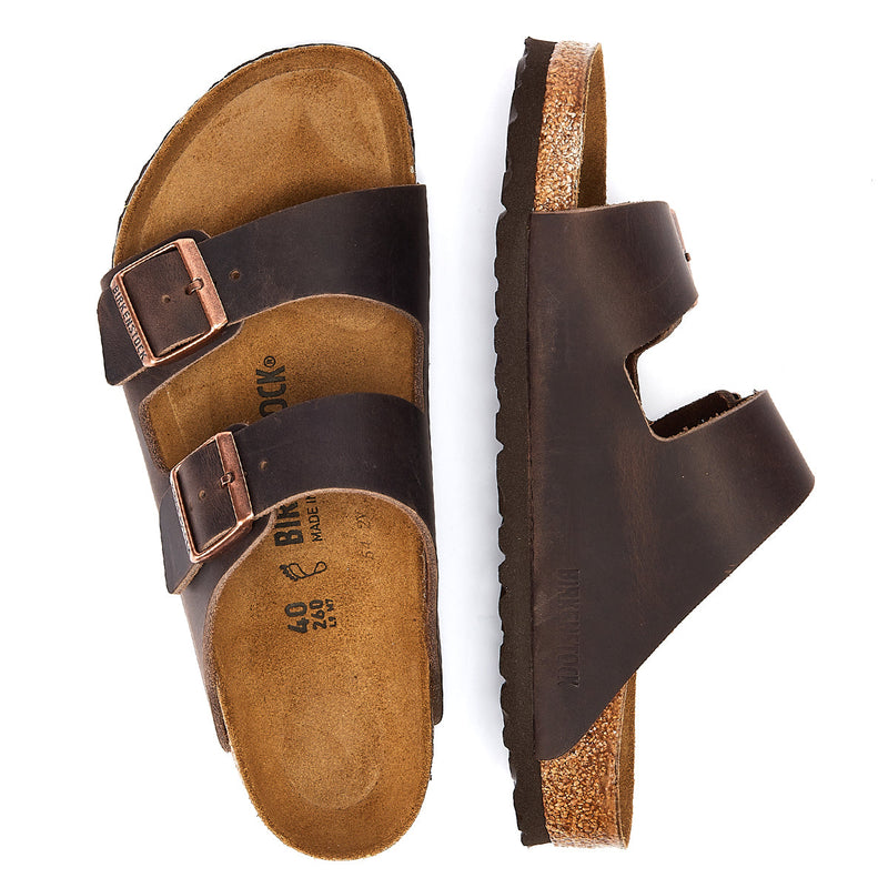 Birkenstock Arizona Birko-Flor Mens Brown Narrow Sandals