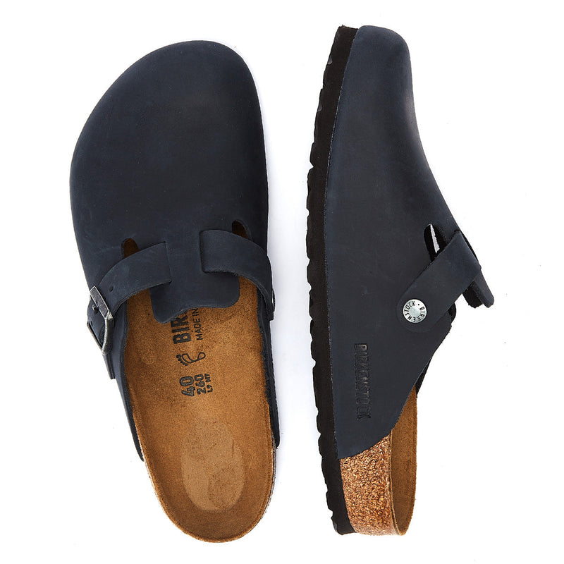 Birkenstock Boston Oiled Nubuck Black Clogs – Tower-london.eu