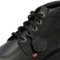 Kickers Kick Hi Junior Black Leather Ankle School Boots