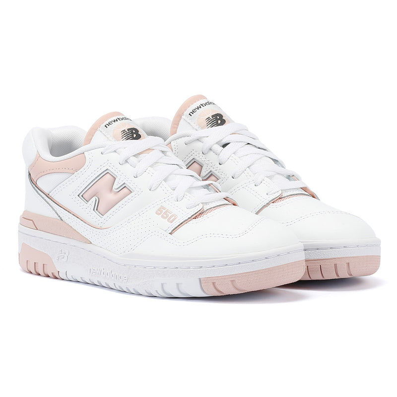 New Balance 550 Women's White/Pink Leather Trainers