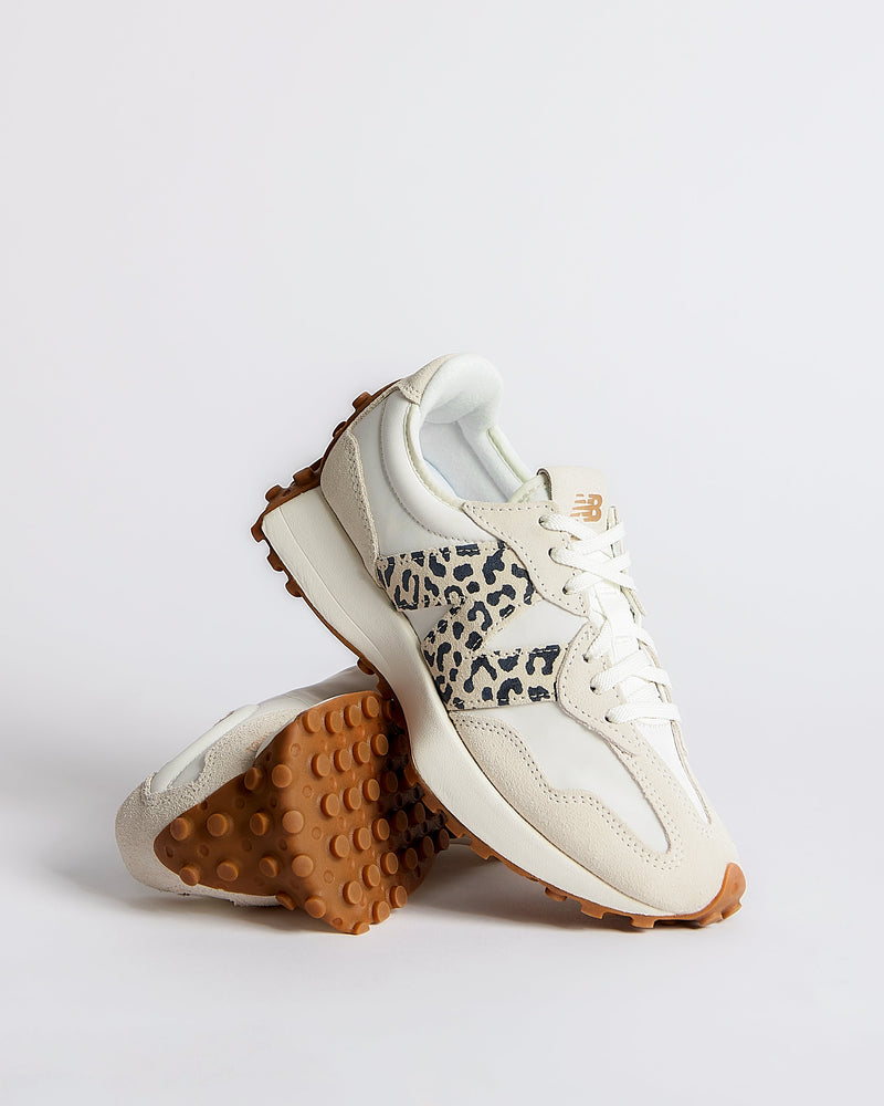 New Balance 327 Animal Print Sea Salt Women's White Trainer