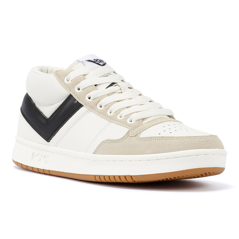 Pony #1 Low White/Black Trainers