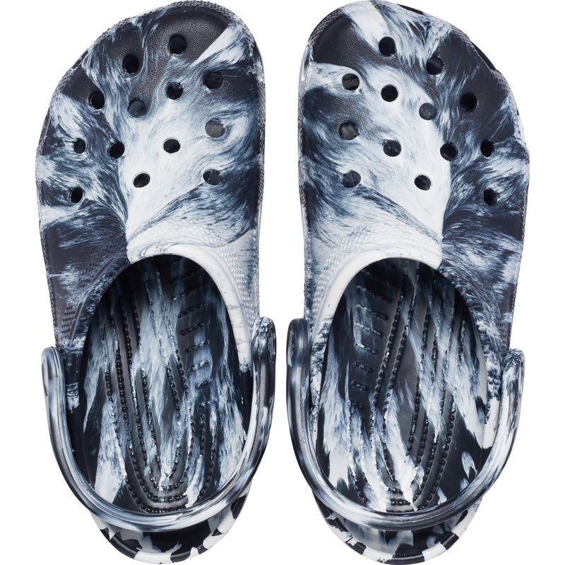 Crocs Marble Thermoplastic White/Black Clogs