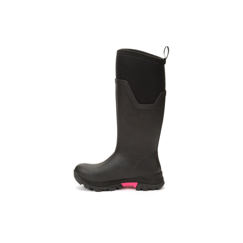 Muck Boots Arctic Ice Tall Rubber Black/Hot Pink Wellington Boots