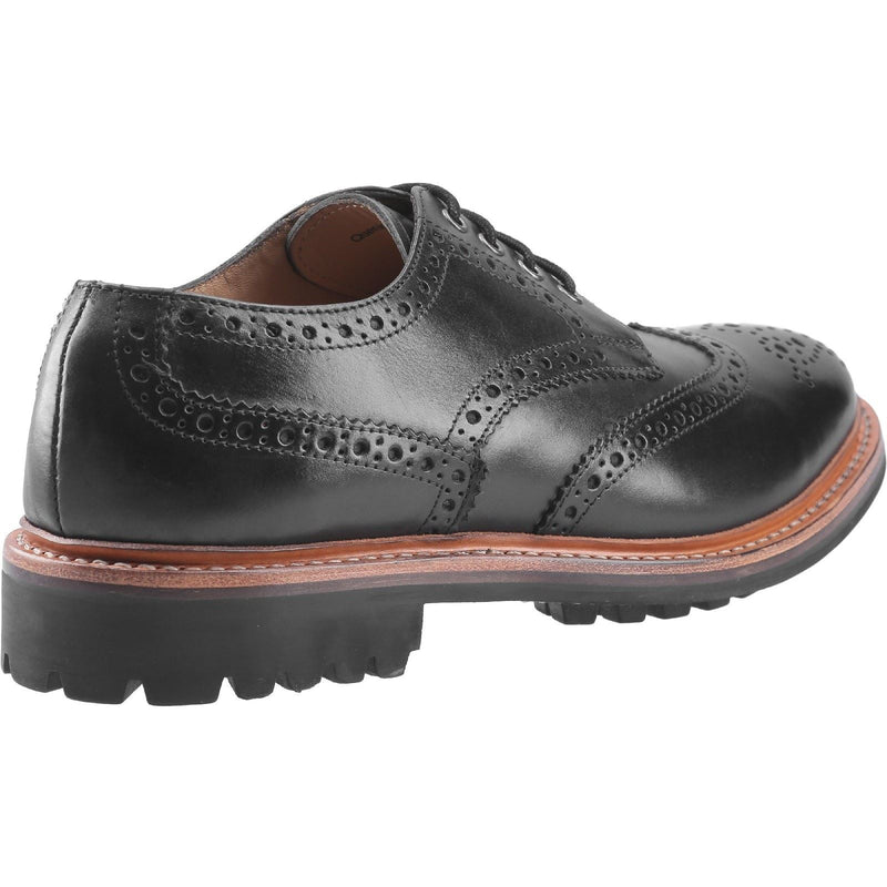 Cotswold Quenington Commando Leather Men's Black Lace-Up Shoes