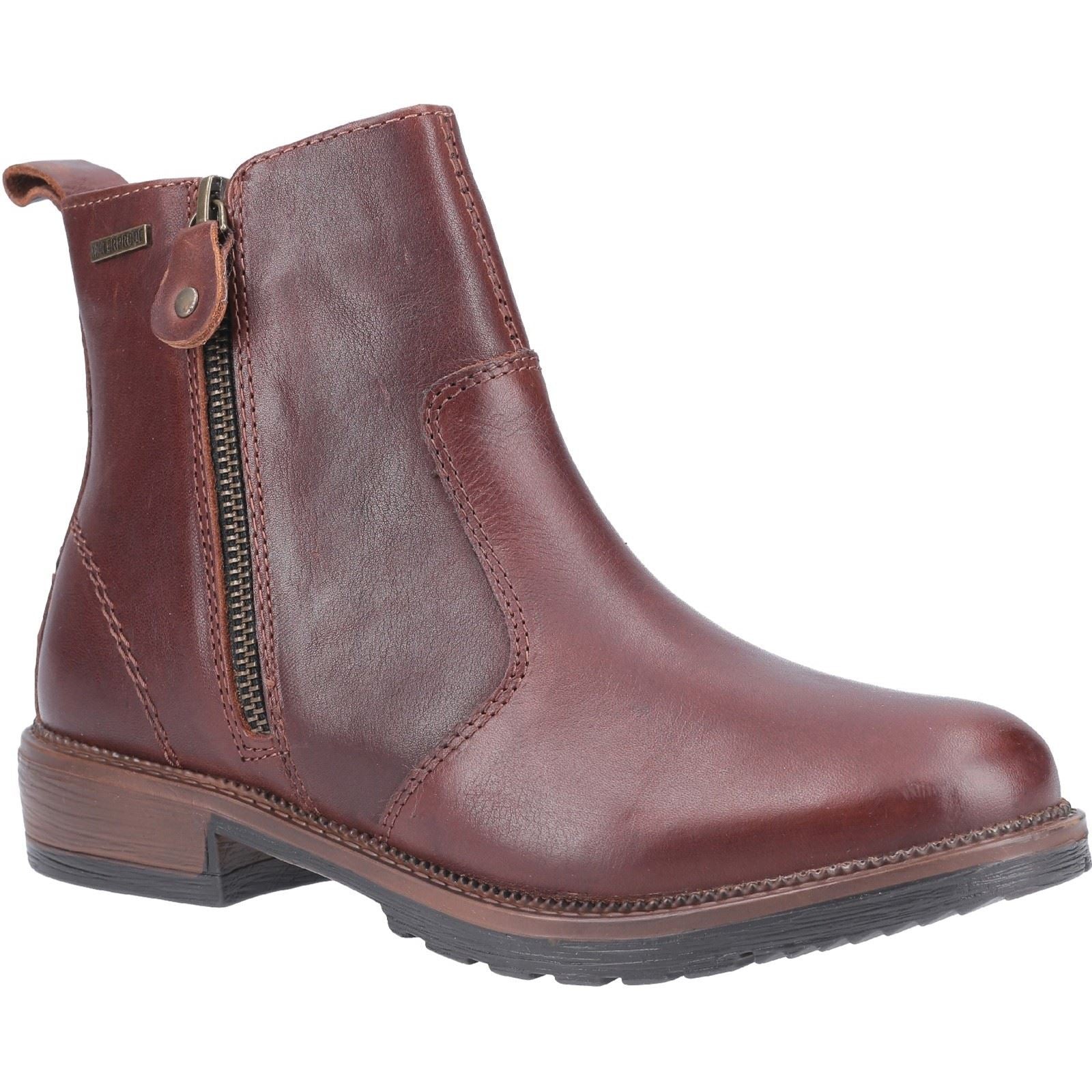 Cotswold Ashwicke Grain Leather Women's Brown Boots