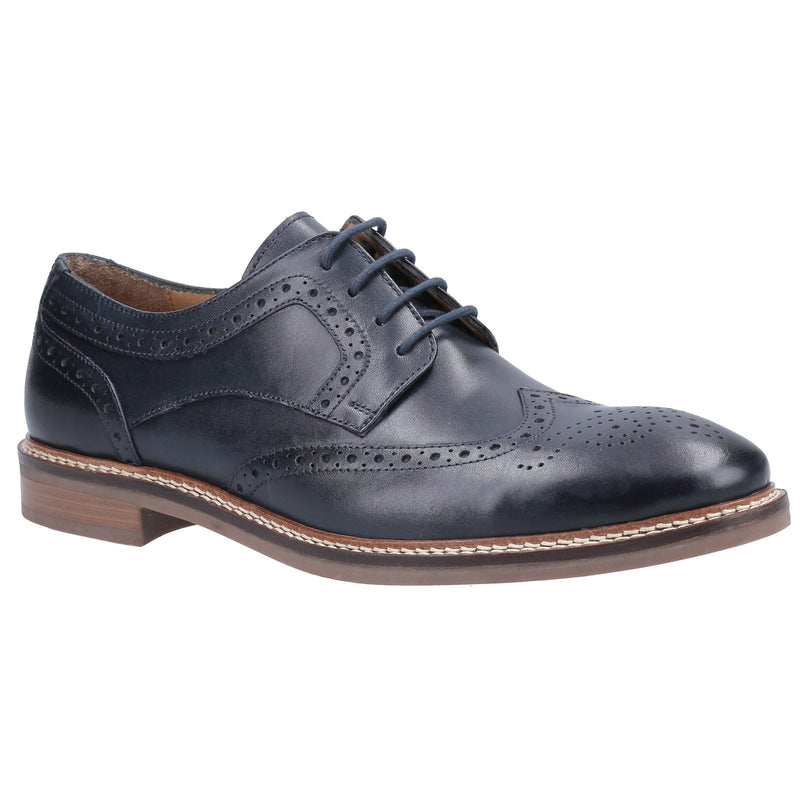 Hush Puppies Bryson Leather Men's Navy Brogues Shoes