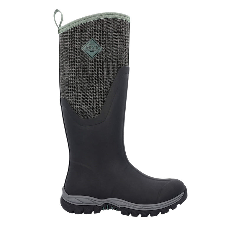 Muck Boots Arctic Sport II Tall Rubber Black/Plaid Wellington Boots