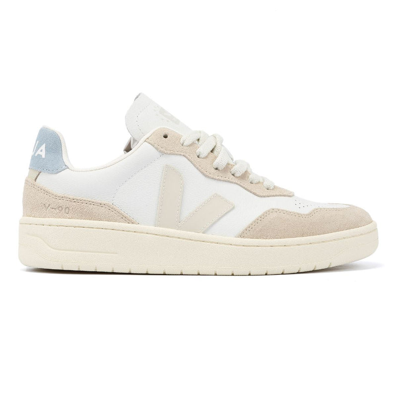 Veja V-90 Leather Women's White/Pierre/Steel Trainers