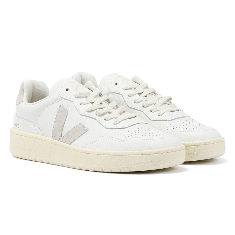 Veja V-90 Leather Men's White/Natural Trainers