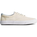 Sperry Striper II CVO SeaCycled Salt-Washed Twill Uppers Men's Ivory Trainers