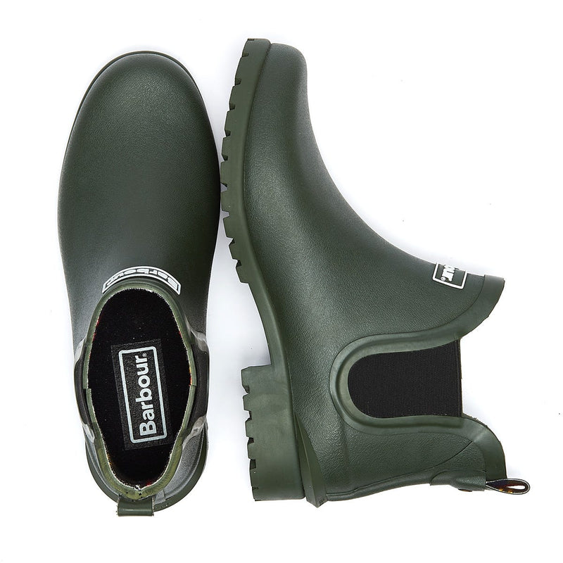 Barbour Wilton Womens Olive Green Wellies