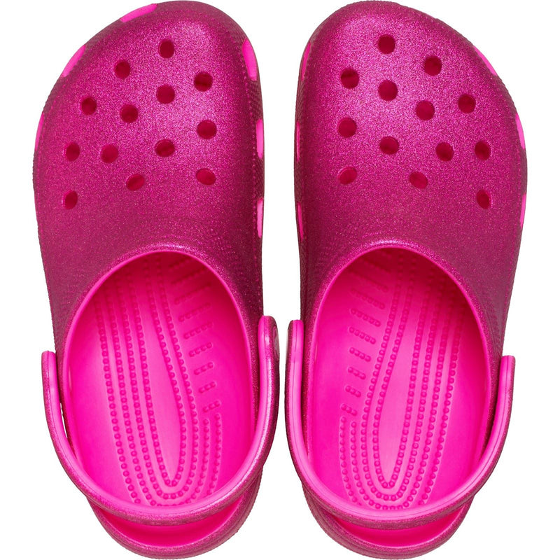 Crocs Classic Glitter Thermoplastic Pink Crush Clogs