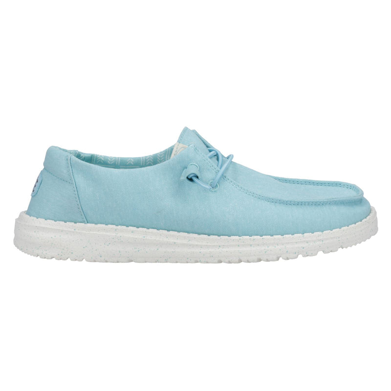 HEYDUDE Wendy Canvas 100% Cotton Women's Turquoise Loafers