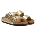 Birkenstock Arizona Birko Flor Womens Gold Sandals