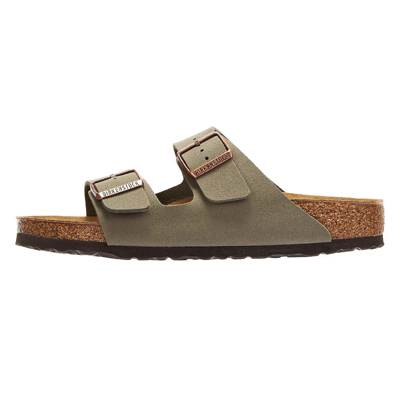 Birkenstock Arizona Birko Flor Nubuck Stone Sandals