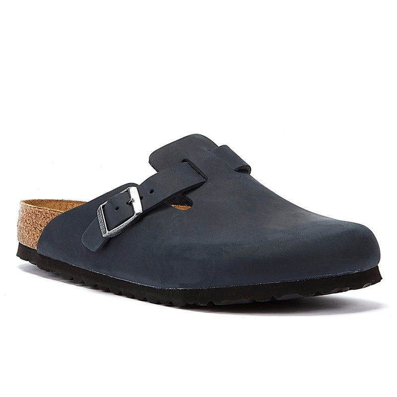 Birkenstock Boston Oiled Nubuck Black Clogs – Tower-London.EU