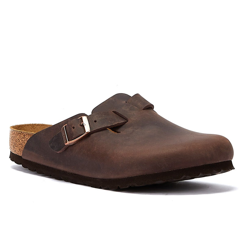 Birkenstock Boston Oiled Nubuck Habana Slippers