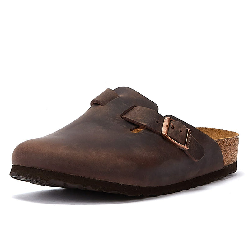 Birkenstock Boston Oiled Nubuck Habana Slippers