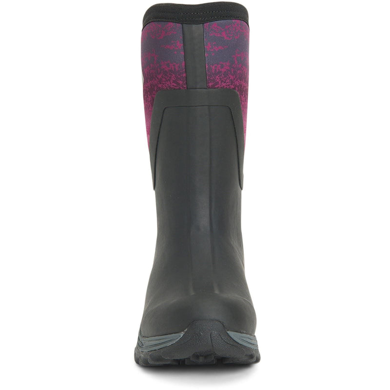 Muck Boots Arctic Sport Mid Rubber Black/Magenta Wellington Boots