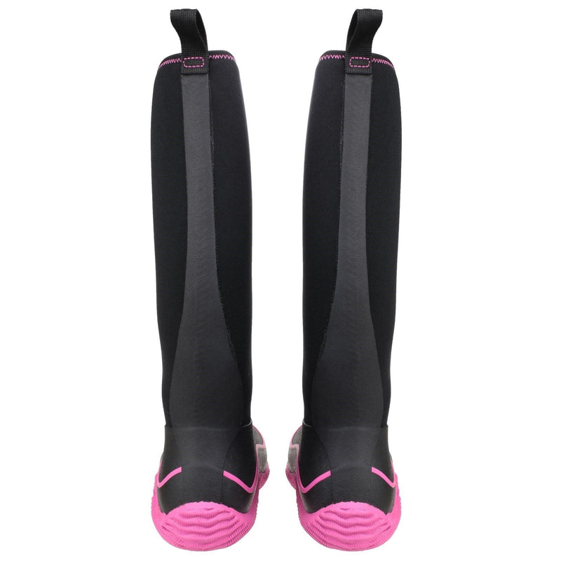 Muck Boots Hale Rubber Black/Pink Wellington Boots