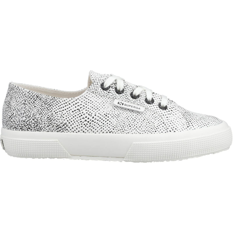 Superga 2730 Micro Faux Snake Faux Leather Women's White Avorio/Black Snake Trainers