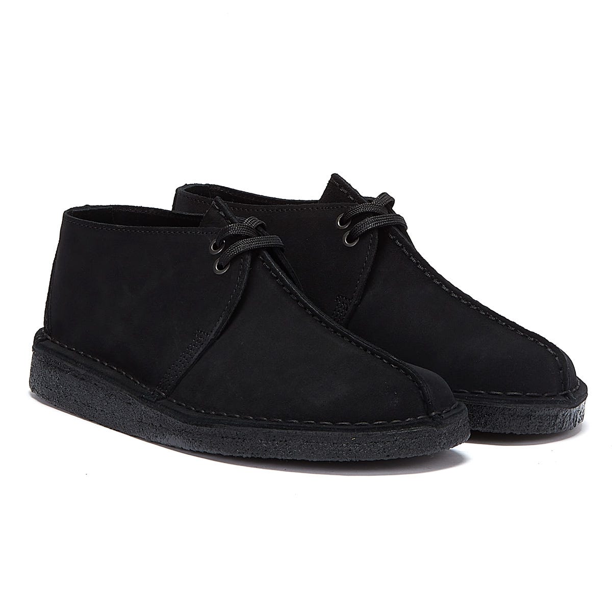 Desert clarks clearance black suede price