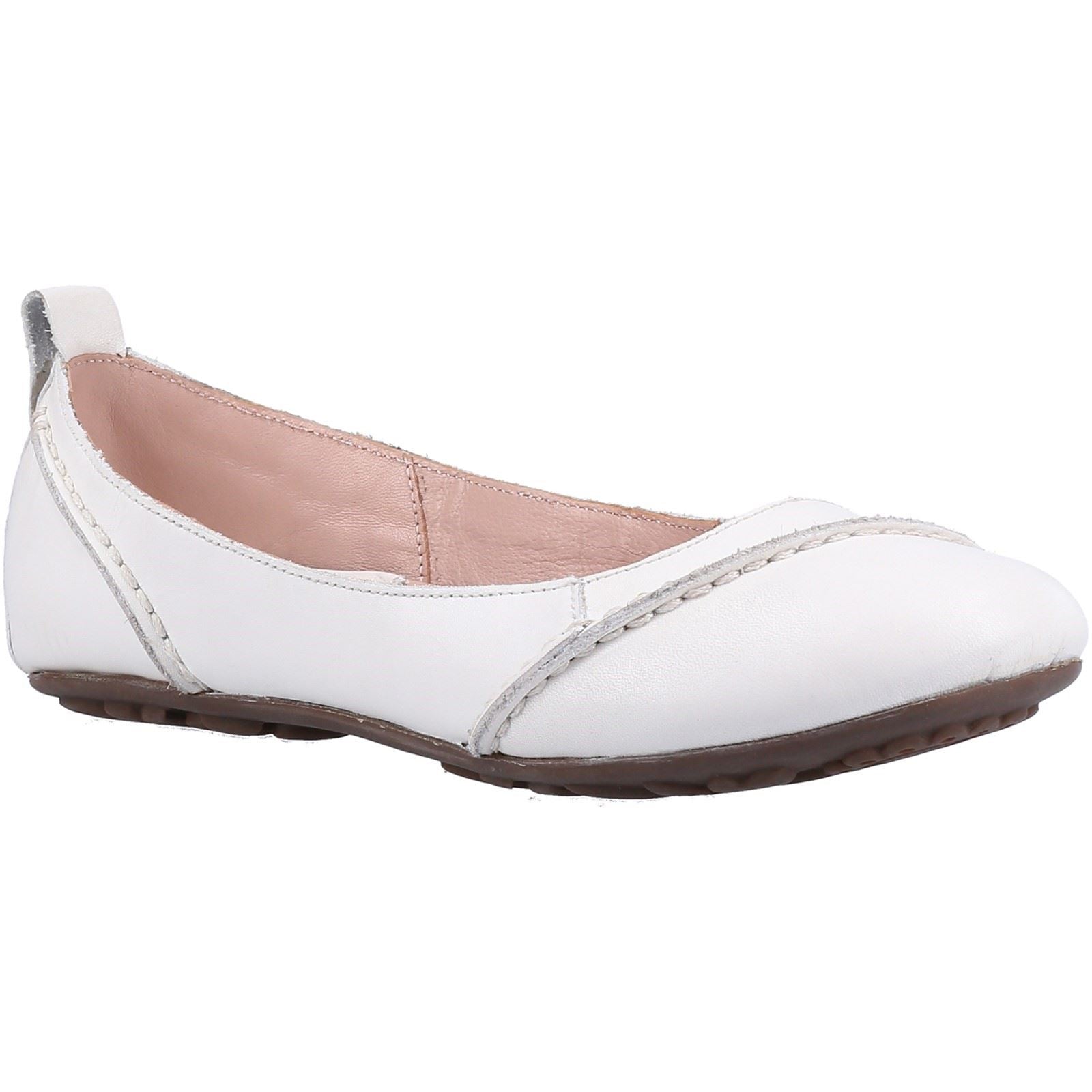 Hush Puppies Janessa Leather Women's White Flats