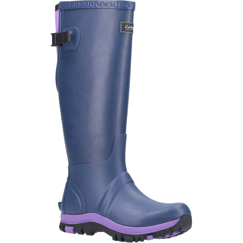 Cotswold Realm Rubber Blue/Purple Wellington Boots