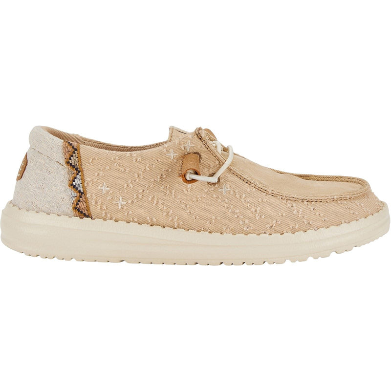 HEYDUDE Wendy Crafted Boho Cotton Women's Tan Loafers