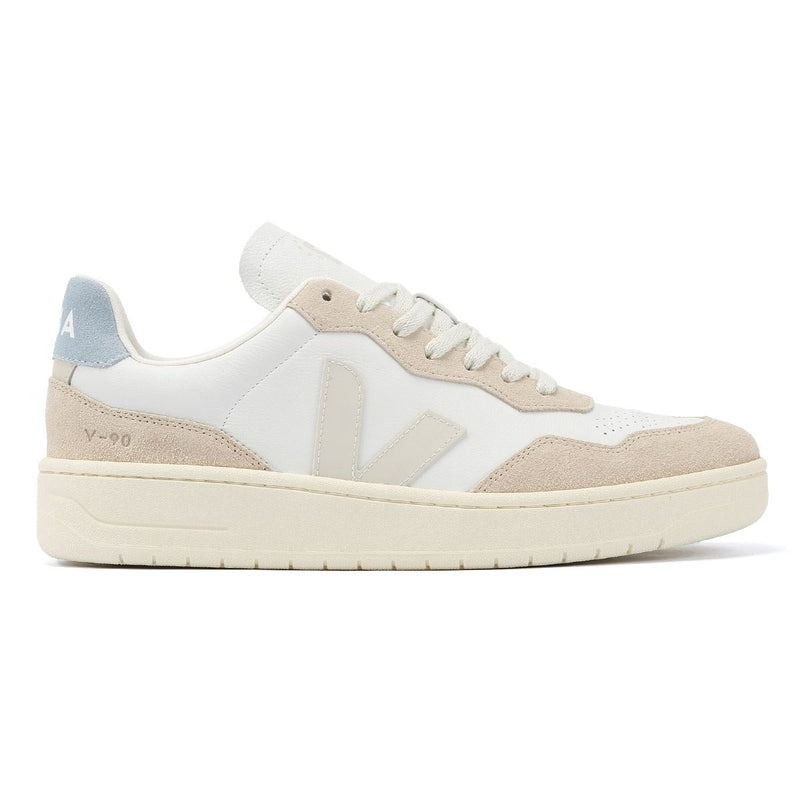 Veja V-90 Leather Men's White/Pierre/Steel Trainers