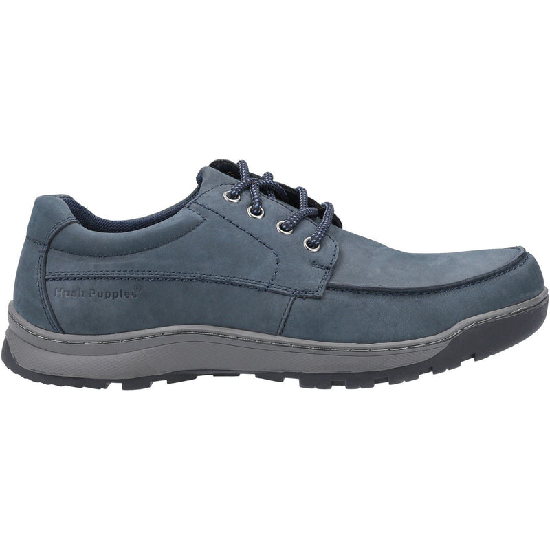 Hush Puppies Tucker Leather Men's Navy Nubuck Lace-Up Shoes