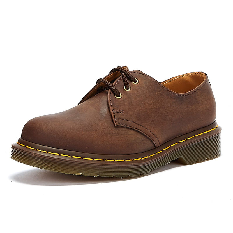 Dr Martens 1461 Crazy Horse Gaucho Brown Leather Shoes – Tower-London.EU