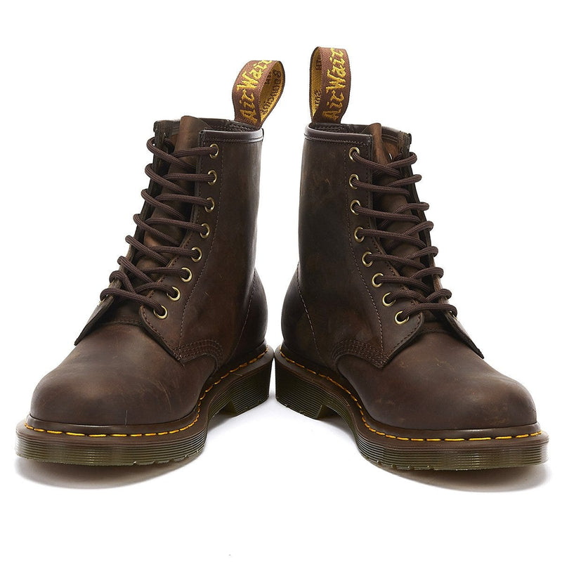 Dr. Martens 1460 Crazy Horse Womens Gaucho Brown Leather Ankle Boots