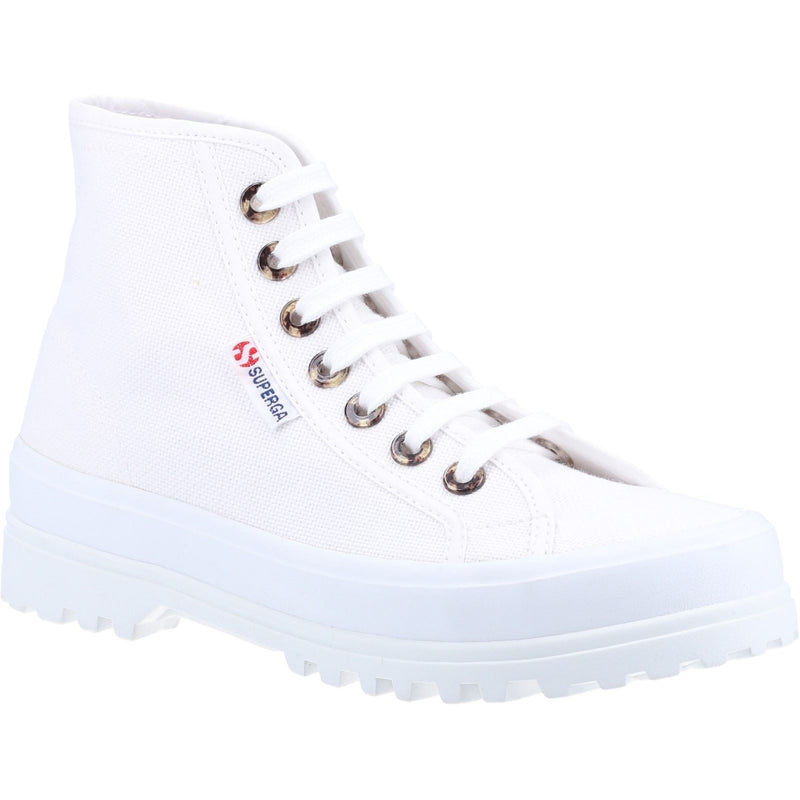 Superga 2341 Alpina Resin Eyelets 100% Cotton Women's White Boots