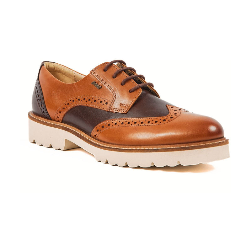 Pod Kortney Leather Women's Tan Multi Brogues Shoes