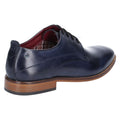 Base London Script Washed Leather Men's Navy Oxford Shoes