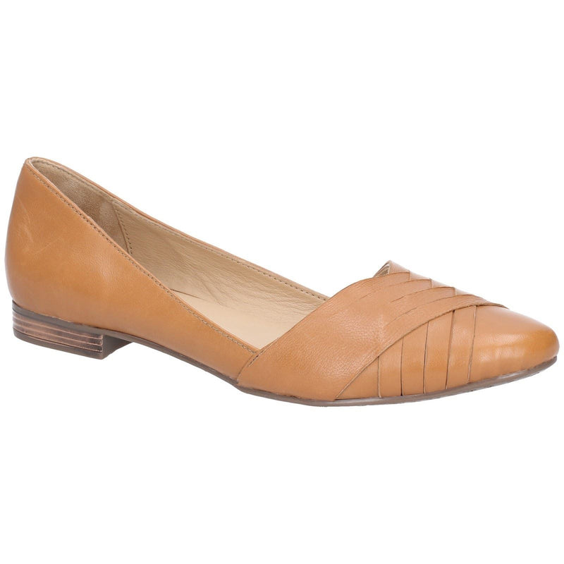 Hush Puppies Marley Ballerina Leather Women's Tan Flats