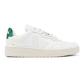 Veja V-90 Leather Women's White/Green Trainers