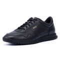 Boss Zayn Low Leather Men's Black/Gold Trainers