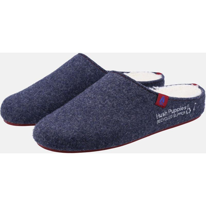 Hush Puppies The Good 90% Recycled RPET Polyester Men's Navy Slippers