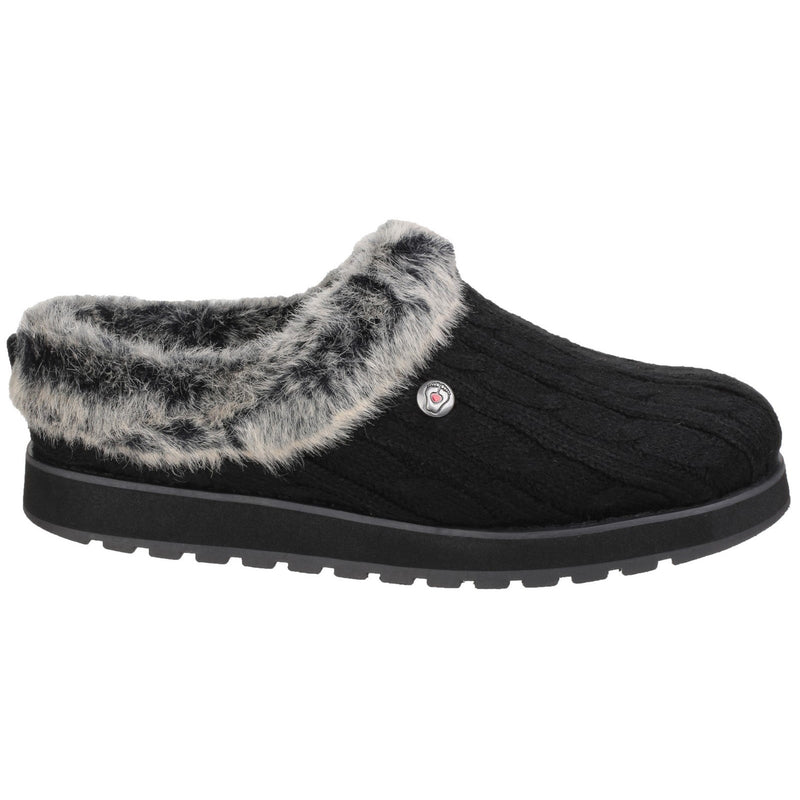 Skechers Womens Keepsakes Ice Angel 31204-BLK Black Slip On Shoe