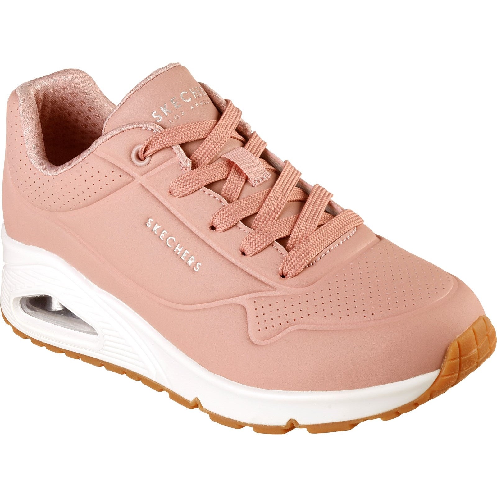 Skechers Womens Uno Stand On Air 73690-BLSH Blush Lace Up Shoe