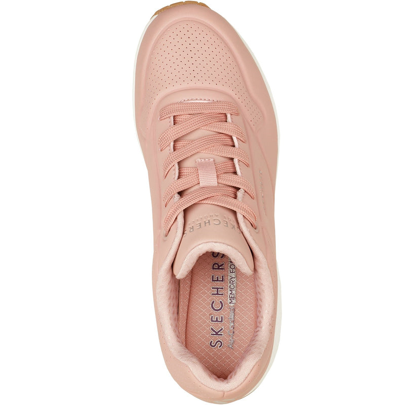 Skechers Womens Uno Stand On Air 73690-BLSH Blush Lace Up Shoe